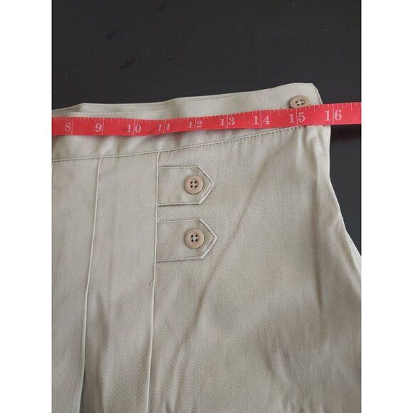 Girls Classroom Uniforms Pleated Tab Scooter Skirt Khaki 14 - Picture 3 of 6